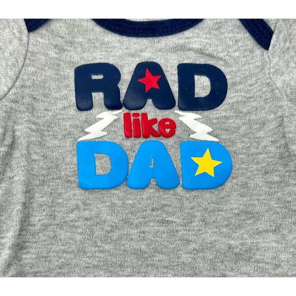 Baby Boy's  - 5 Body Suits‎ - White, Greys, Blues, and Orange  - Size Newborn - Picture 6 of 9